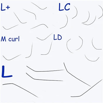 Горячие продажи наращенных ресниц LL plus LC LD M